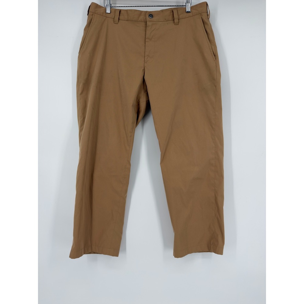Bluffworks Regular Fit Chino Pants Mens 38x30 Brown Khaki Polyester Travel READ